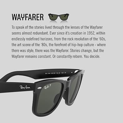 GAFAS DE SOL RB2140 SIN GENERO WAYFARER BIO BASED RAY-BAN VERDE NEGRO PULIDO NEGRO GRADO B