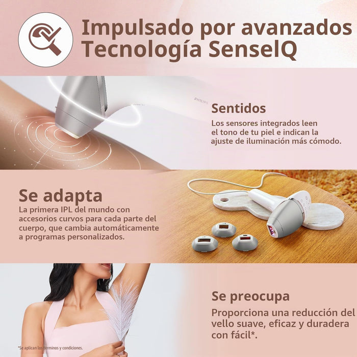 DEPILADORA PHILIPS LUMEA PRESTIGE BRI947/50 IPL 4 CABEZALES BLANCO GRADO B