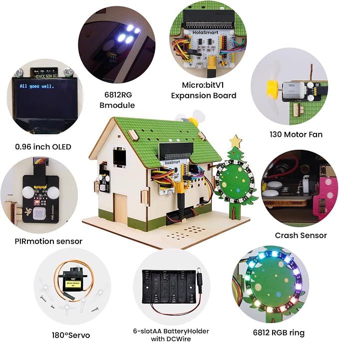HOLASMART microbit Smart Home for microbit V1 and V2 GRADO B
