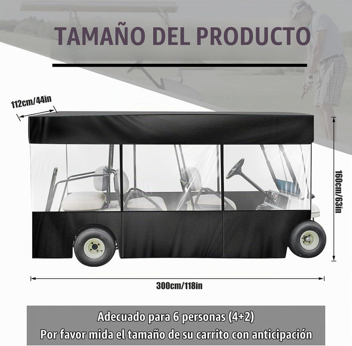 CUBIERTA PARA CARRITO DE GOLF 6 PASAJEROS | UNIVERSAL 10L0L | GRADO A (NUEVA, IMPECABLE)
