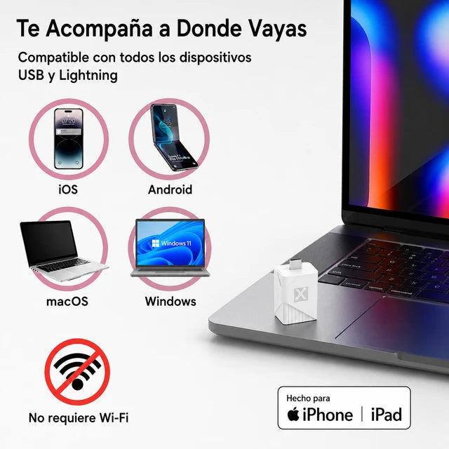 UNIDAD DE RESPALDO AUTOMÁTICO PIODATA USB 3.0 1TB PHONE GRADO B