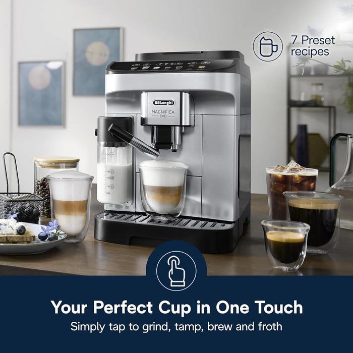 CAFETERA DELONGHI MAGNIFICA EVO C/ LATTE ECAM29084SB PLATEADO GRADO B