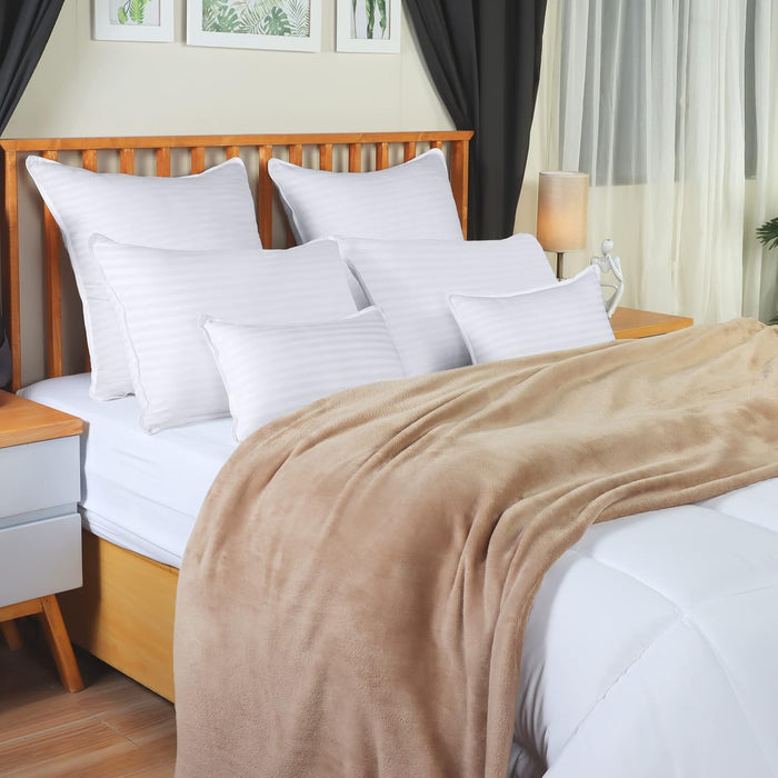 Juego de 2 Almohadas Utopia Bedding King Size Blancas Calidad Hotelera - GRADO B