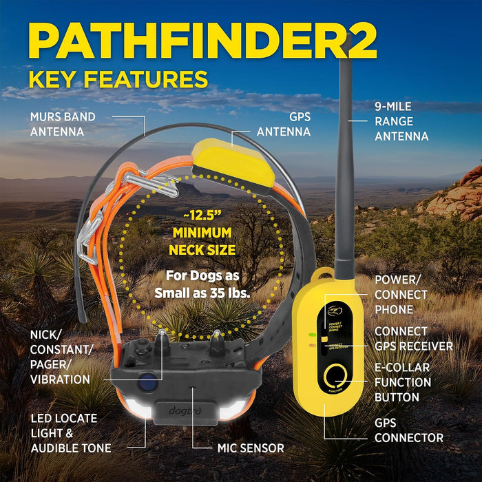 GPS Dog Training Collar Dogtra Pathfinder 2 for Medium & Lar GRADO B