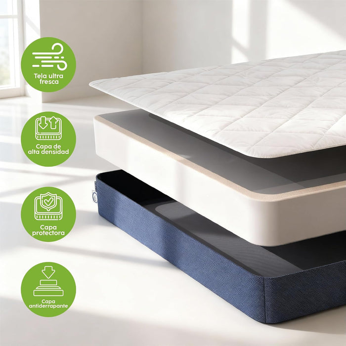 Colchón King Size En Caja Ortopédico Espuma Alta Densidad Dr joohn 18 Cm Blanco GRADO B