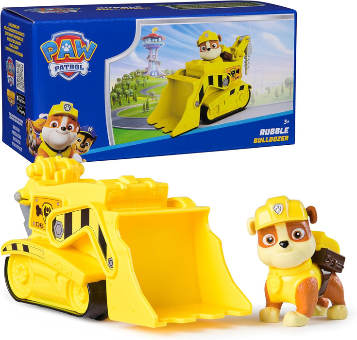 Paw Patrol Excavadora De Rubble | Vehículo De Juguete Con Figura De Acción Coleccionable | Juguetes Respetuosos Con El Medio Ambiente | Para Niños Y Niñas A Partir De 3 Años | Grado A