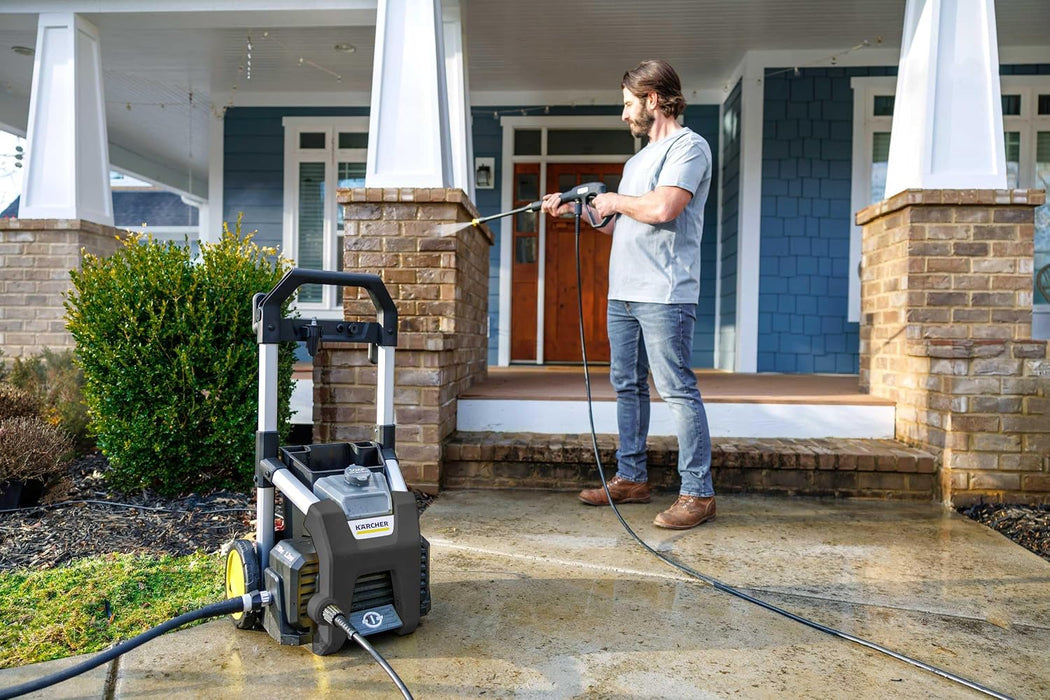 KÄRCHER PRESSURE WASHER K1700B, CETA CERTIFIED, 3 SPRAY NOZZLES, DETERGENT TANK, FOR CARS, DRIVEWAYS, SIDING, PATIOS, 1.2 MAX. GPM