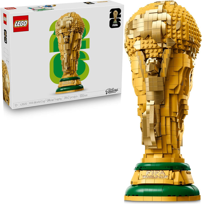 LEGO EDITIONS TROFEO OFICIAL DE LA COPA MUNDIAL DE LA FIFA 43020; REPLICA A TAMAÑO REAL; REGALO PARA AFICIONADOS DEL FUTBOL; 12+ 2842 FIFA 2025 GRADO A