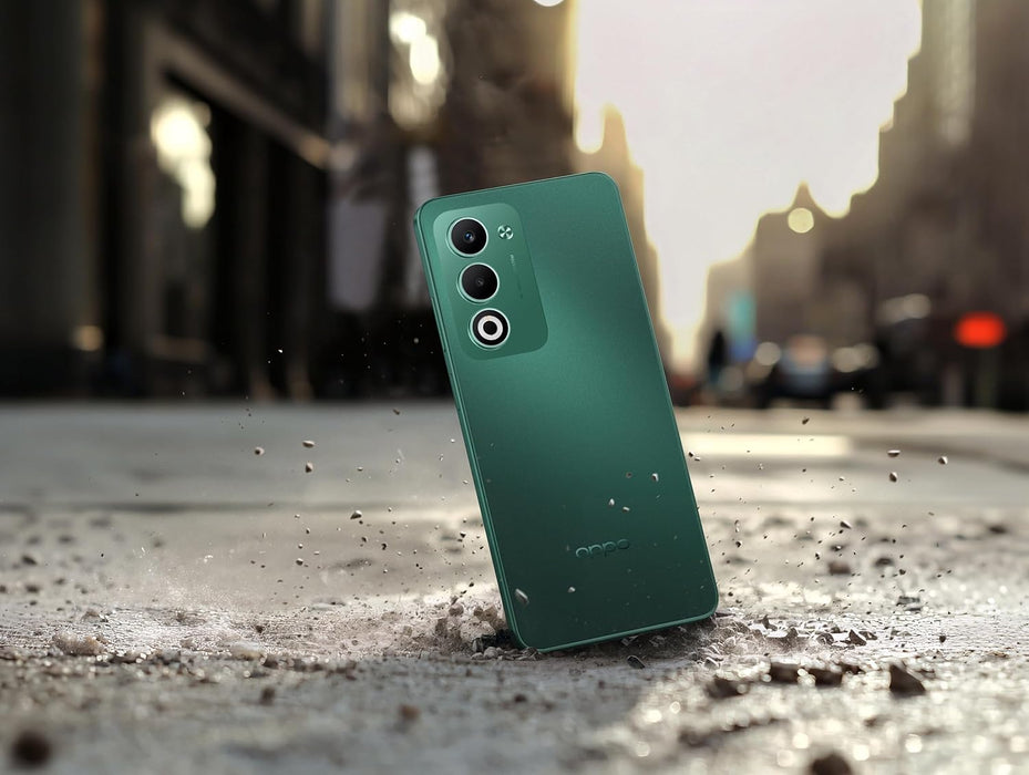OPPO A5 VERDE AURORA 256 GB + 4GB, CAMARA 50MP + 5MP, BATERI­A DE 5 AÑOS + CARGA RÁPIDA 45W, RESISTENCIA GRADO MILITAR, PANTALLA ULTRABRILLANTE 1000 NITS, AI GRADO A