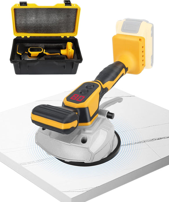 HUICCN CORDLESS TILE VIBRATION LEVELING MACHINE FOR DEWALT 20V BATTERY, PORTABLE TILE VIBRATOR TOOL WITH 8 ADJUSTABLE SPEED DIGITAL DISPLAY FOR FLOOR WALL (NO INCLUYE LA BATERÍA) GRADO B
