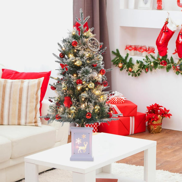 ARBOL PINO NAVIDAD ARTIFICIAL VERDE CON LED CON PIÑAS 1PCS GRADO B