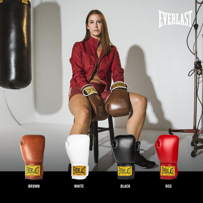GUANTES DE BOXEO AVANZADOS DE 1910 WORLDWIDE EVERLAST 14OZ ROJO GRADO A