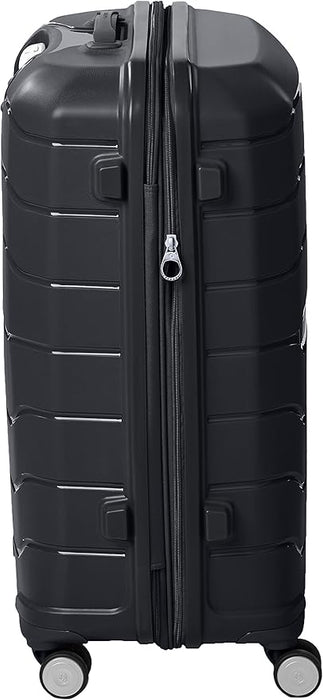 Valija Samsonite octolite Negra lisa mediana rígida 8 ruedas tsa fuelle extensible - grado b signos de almacenamiento