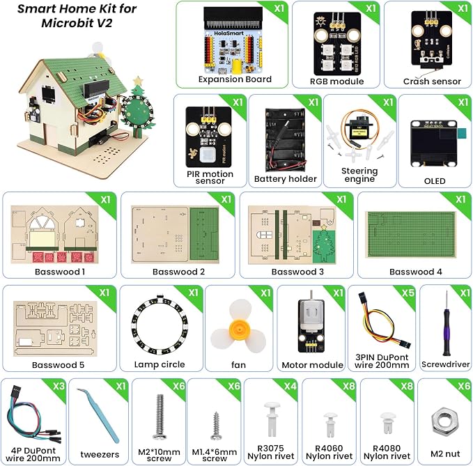 HOLASMART microbit Smart Home for microbit V1 and V2 GRADO B