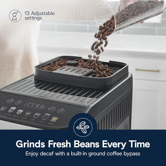 CAFETERA DELONGHI MAGNIFICA EVO C/ LATTE ECAM29084SB PLATEADO GRADO B