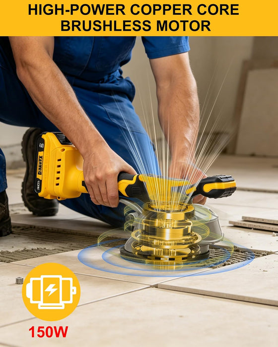 HUICCN CORDLESS TILE VIBRATION LEVELING MACHINE FOR DEWALT 20V BATTERY, PORTABLE TILE VIBRATOR TOOL WITH 8 ADJUSTABLE SPEED DIGITAL DISPLAY FOR FLOOR WALL (NO INCLUYE LA BATERÍA) GRADO B