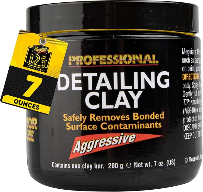 ARCILLA AGGRESSIVE VEHÍCULOS EFECTO ESPEJO 200GR MEGUIAR'S GRADO A