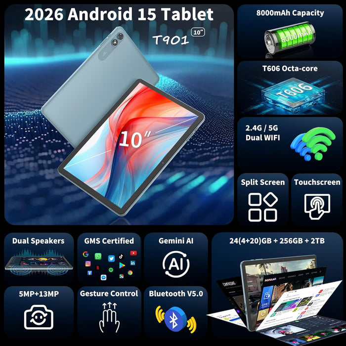 Tablet Xgody 11''24gb+256gb Ram Android14 4glte Teclado/mous GRADO B