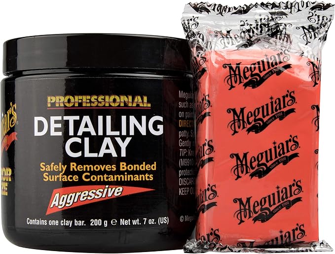 ARCILLA AGGRESSIVE VEHÍCULOS EFECTO ESPEJO 200GR MEGUIAR'S GRADO A