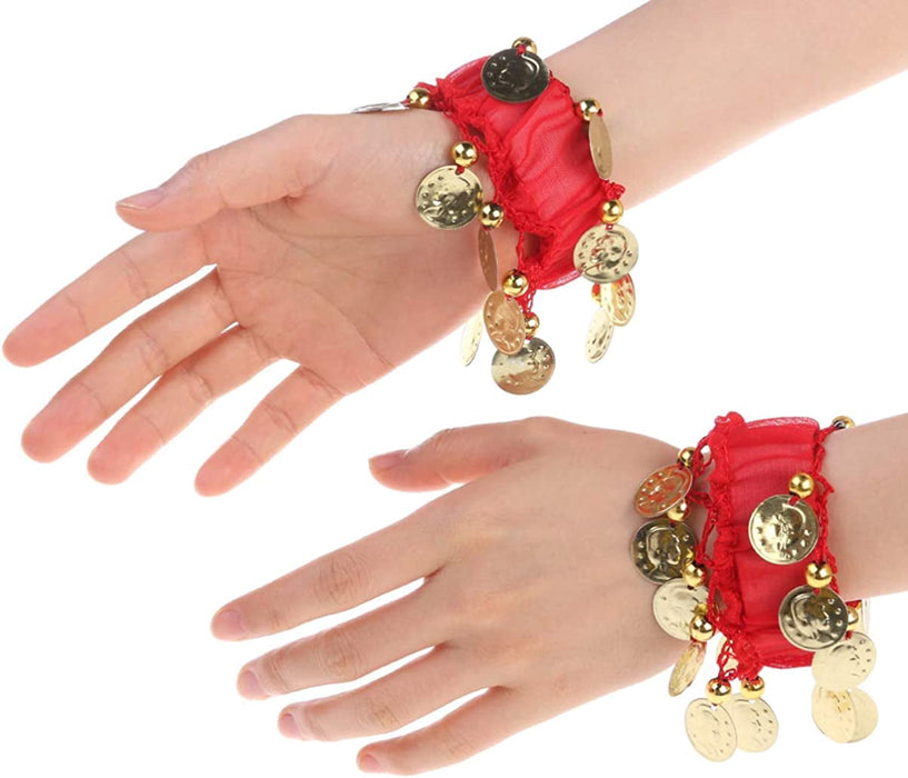 Pulseras Elásticas de Gasa para la Danza Vientre con Monedas | Grado B