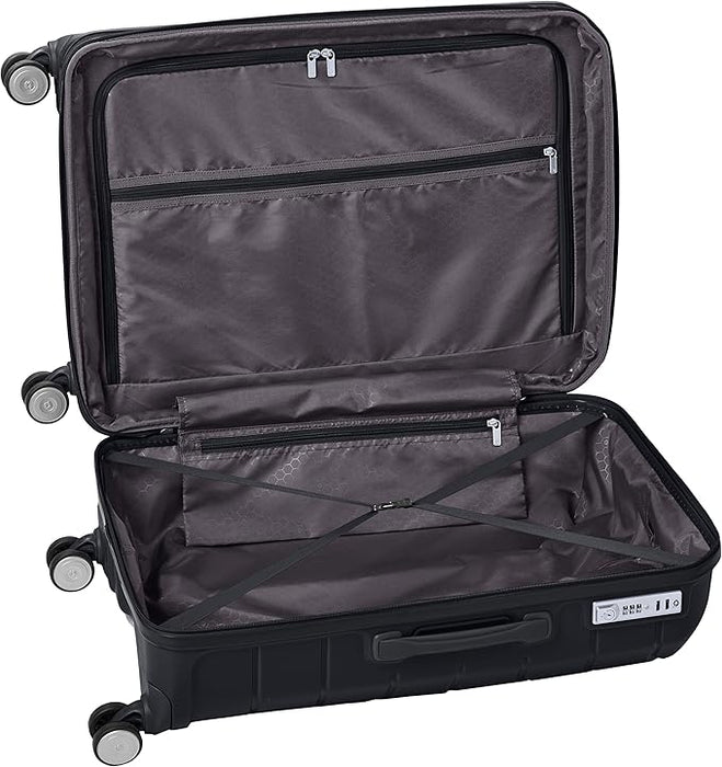 Valija Samsonite octolite Negra lisa mediana rígida 8 ruedas tsa fuelle extensible - grado b signos de almacenamiento