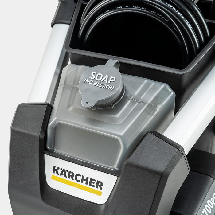 KÄRCHER PRESSURE WASHER K1700B, CETA CERTIFIED, 3 SPRAY NOZZLES, DETERGENT TANK, FOR CARS, DRIVEWAYS, SIDING, PATIOS, 1.2 MAX. GPM