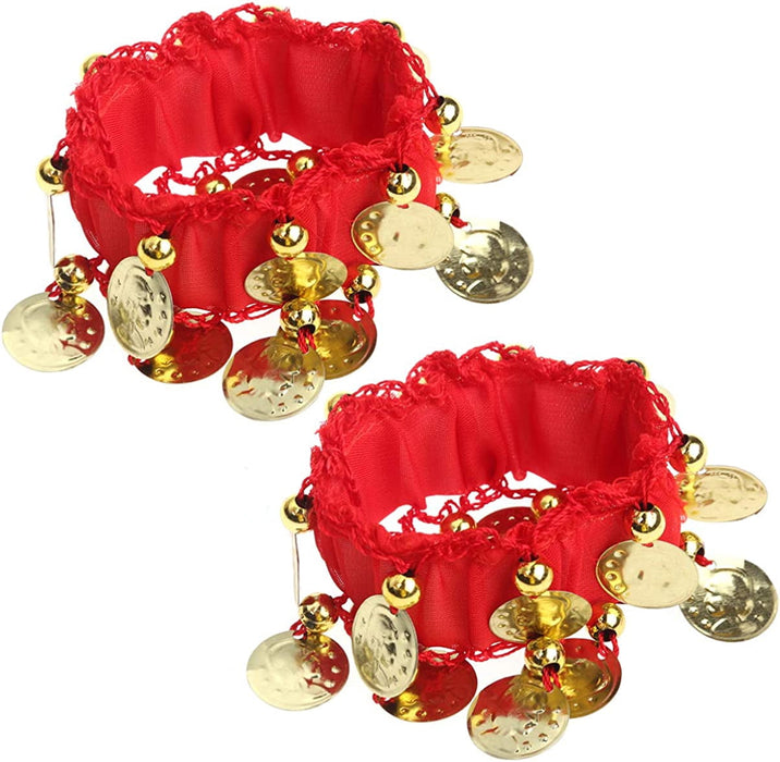 Pulseras Elásticas de Gasa para la Danza Vientre con Monedas | Grado B