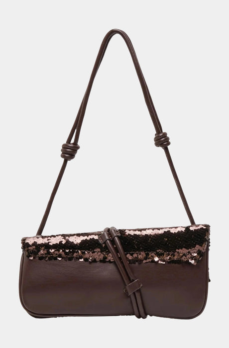BOLSA DOLCE VITA ALICE BROWN SLANT BAGUETTE GRADO B