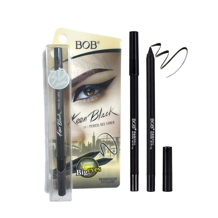 BOB COSMETICS KEEN BLACK PENCIL GEL LINER 3D | DELINEADOR DE GEL | NEGRO INTENSO | GRADO A