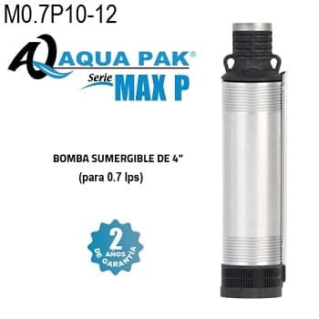 Bomba Sumergible Aquapak 1 HP 42 LPM 12 Etapas M0.7P10-12 Color Gris | Grado B