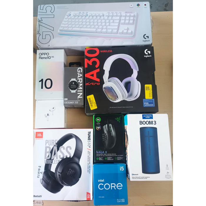 CAJA MISTERIOSA ESPECIAL ELECTRÓNICA GRADO A (5-10 productos) - TiendaKomet México