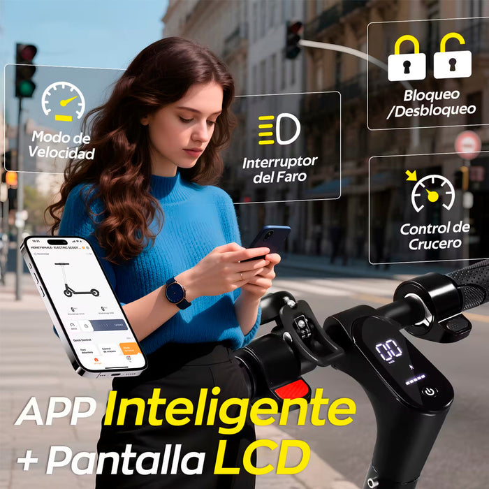 HITWAY H12 SCOOTER ELÉCTRICO PLEGABLE 500W POTENCIA MÁX GRADO B
