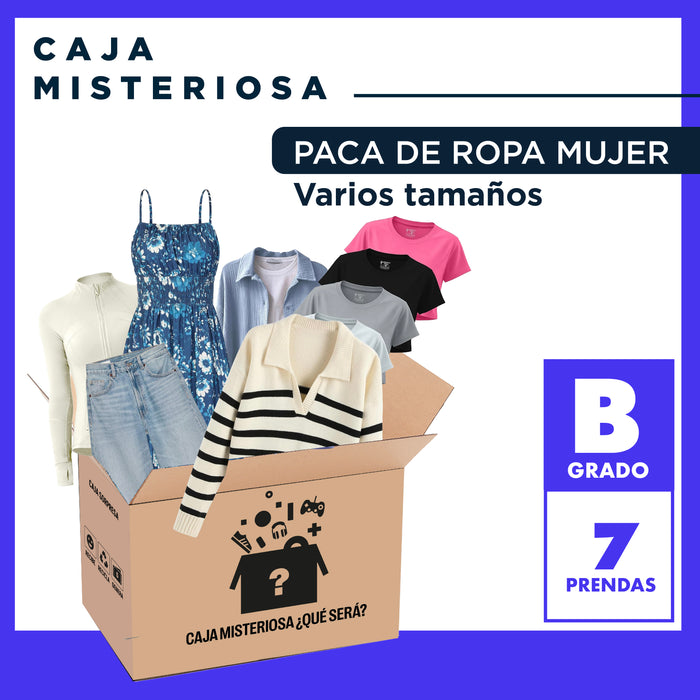 Paca de Remate Ropa de Mujer Diferentes tamaños de paca (7-45 prendas)
