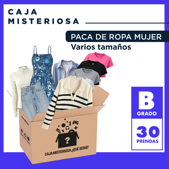 Paca de Remate Ropa de Mujer Diferentes tamaños de paca (7-45 prendas)