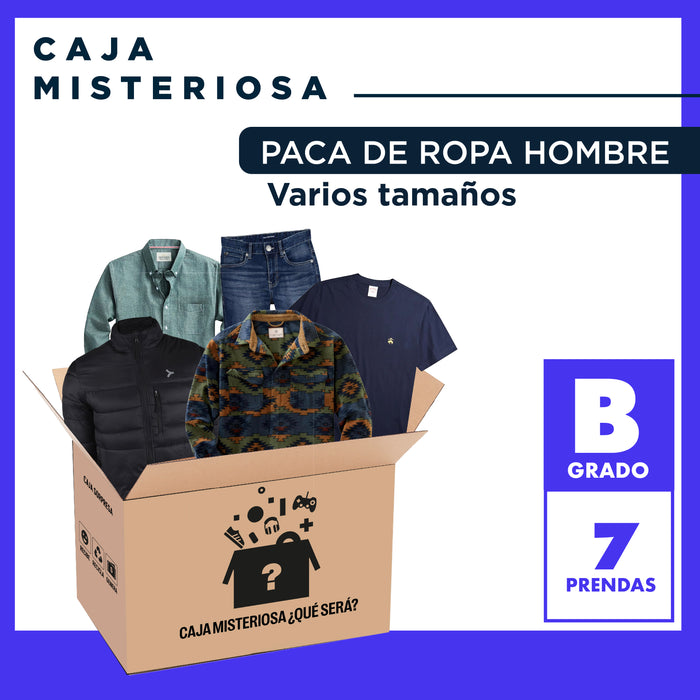 PACA DE REMATE ROPA DE HOMBRE VARIOS TAMAÑOS
