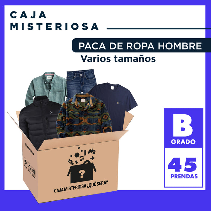 PACA DE REMATE ROPA DE HOMBRE VARIOS TAMAÑOS