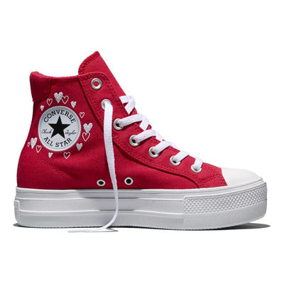 Tenis Converse Chuck Taylor Core Bota Alta Rojo Unisex Talla 19.5 MX | Grado A