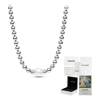 Collar de Clavícula con Pavé Color Dorado Rosa | Grado B