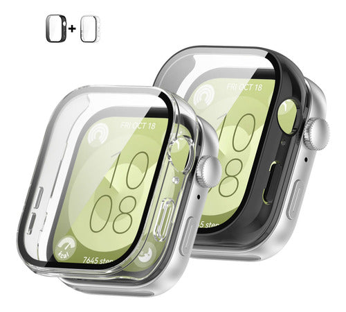2pzs funda case protector para huawei watch fit 3 con mica