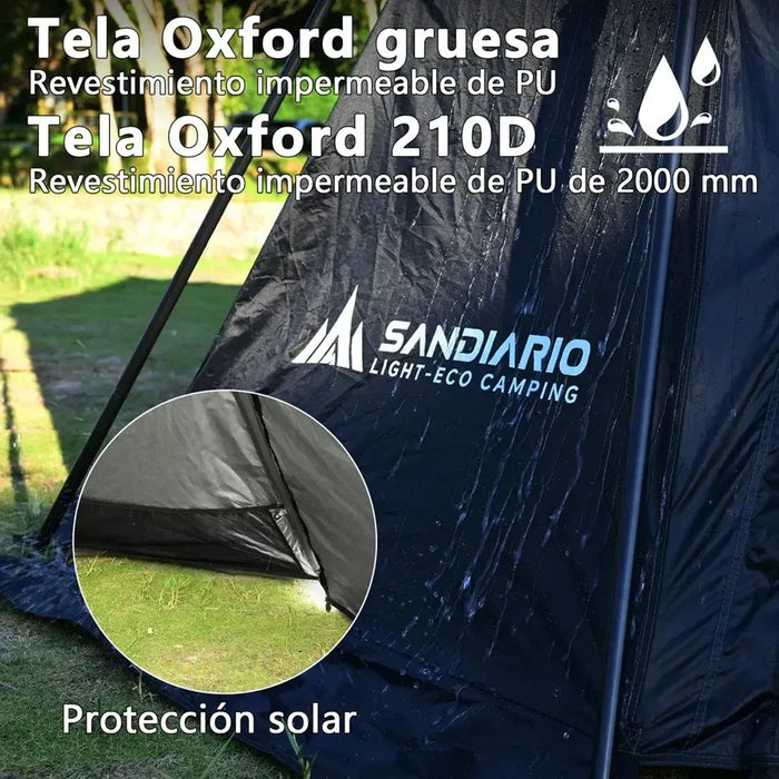 SANDIARIO AM7 TOLDO DOMO DE CÚPULA TIENDA ACAMPAR AUTOMÁTICO NEGRO GRADO B
