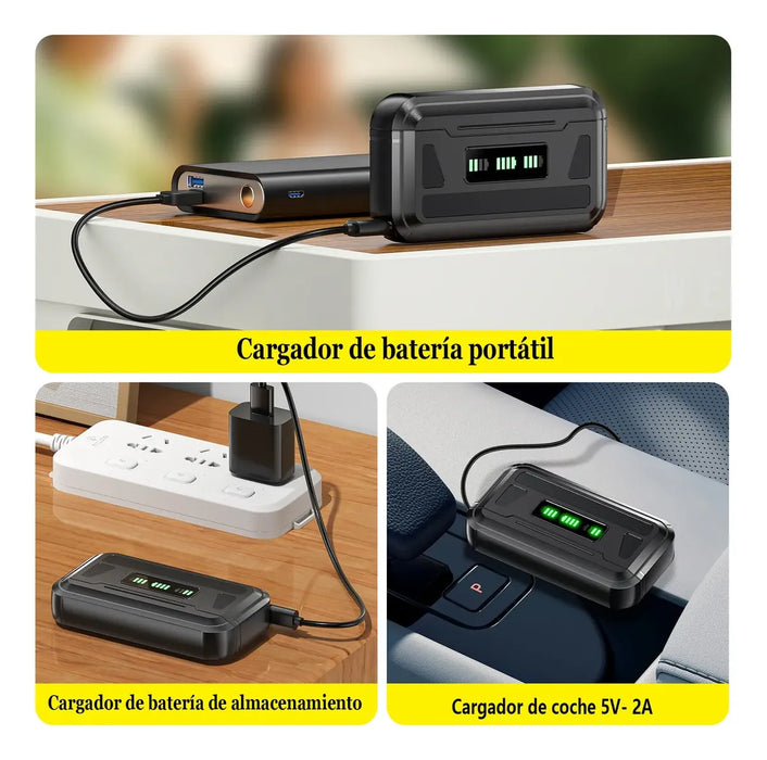 Kit Cargador Dual LCD + 3 Baterías para GoPro Hero 13 Black | Carga Simultánea | Grado B ✨