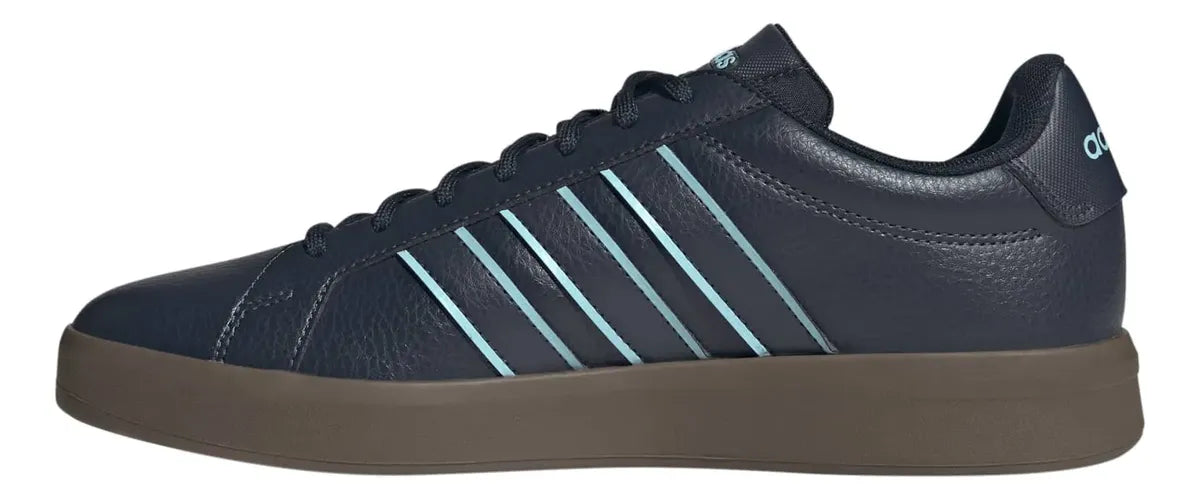 Tenis adidas Casuales Grand Court Base Hombre Negro Hq0070 Negro Lisa 26.5 Mx  GRADO A