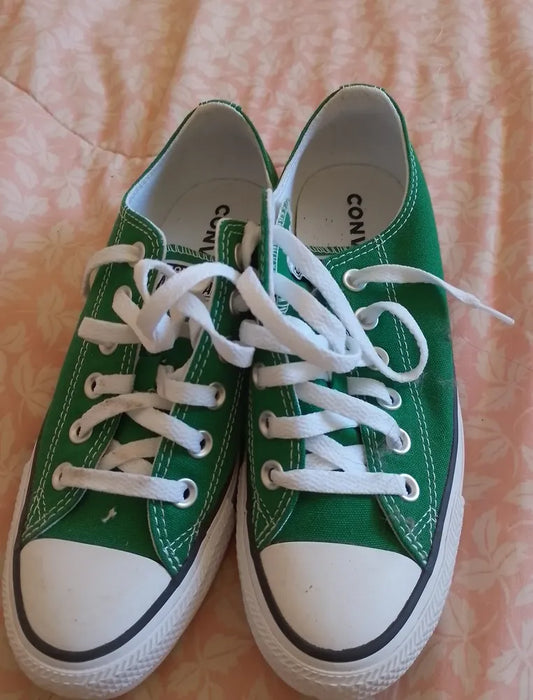 Tenis Converse Chuck Taylor 150476C Unisex Verde Liso Talla 24.5 MX | Grado B
