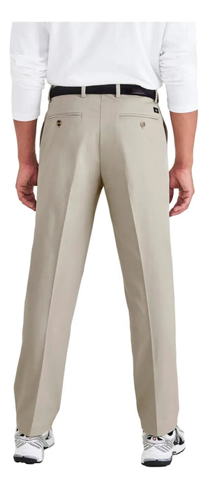 PANTALÓN SIGNATURE KHAKI STRAIGHT FIT IRON FREE CON STAIN DE BEIGE GRADO B