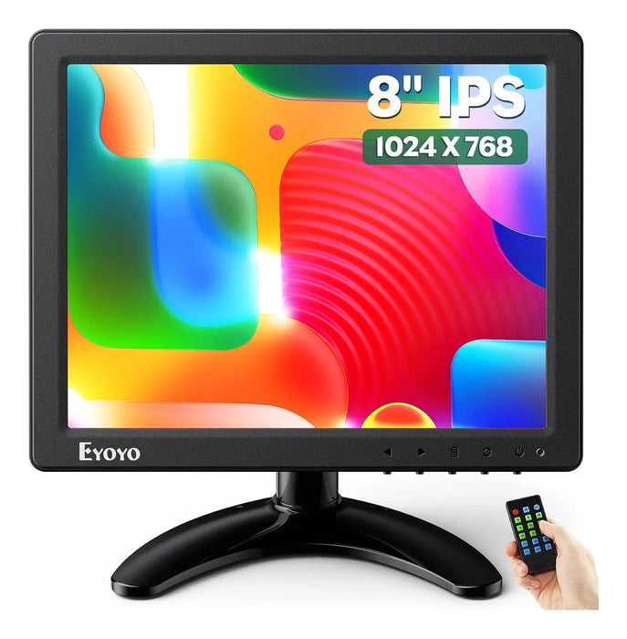 Monitor Eyoyo 8-inch 1024x768 IPS w/ HDMI/VGA/AV/BNC Input GRADO A