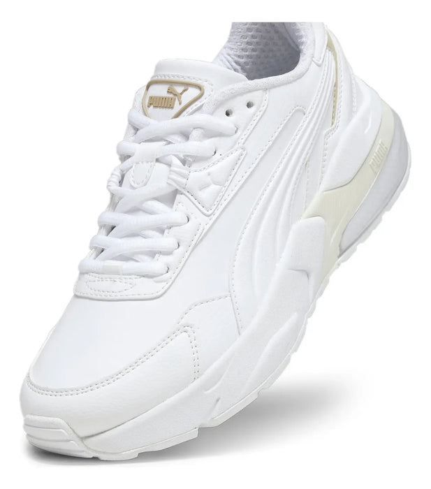 Tenis Casual Puma Vis2k Blanco con Dorado Lisa 24 GRADO A