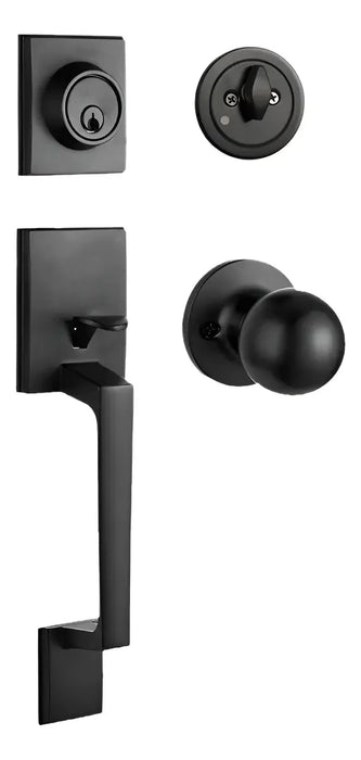 JUEGO CERRADURA PUERTA MANIJA DE PUERTA DE SERVICIO PESADO NEGRO GRADO A