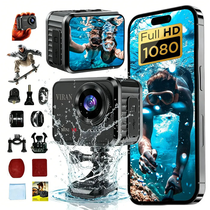 CAMARA DEPORTIVA IMPERMEABLE IP67 WIFI FULL HD 30FPS GRADO B