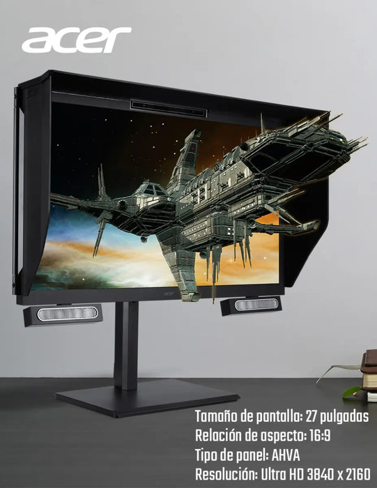MONITOR ACER 3D 27 UHD 160HZ PANEL AHVA AMD FREE-SYNC PREM NEGRO GRADO A