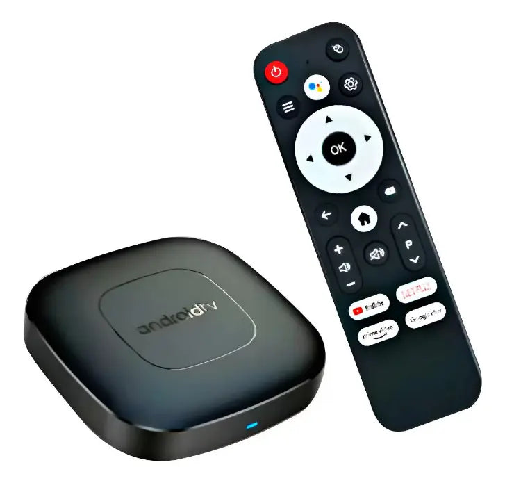 TV BOX MORTAL T1 8K ANDROID 16 RAM 2+16 GB ROM CHROMECAST CONTROL DE VOZ NEGRO GRADO B